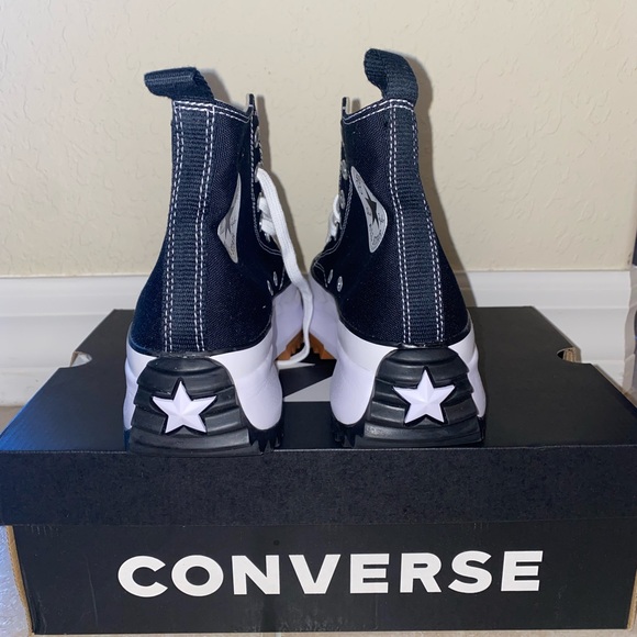 Converse Run Star Hike Platform Black/White Unisex Shoe - Picture 3 of 6